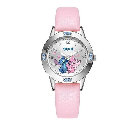Montre Excellanc Fille – Bracelet Velcro Rose, Cadran Analogique, Football, 30mm