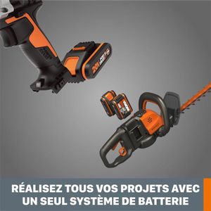Batterie PowerSmart 4900mAh 20V – Compatible Avec Worx WG324E.9, WX166.3, WX166.31, WX550.1