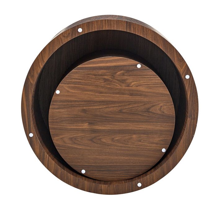 Table Basse Ronde Dw ROVRYN Table basse ronde gigogne avec rangement, lot de 2, MDF ...