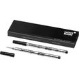 Montblanc 105158 Recharge pour Stylo Rollerball Montblanc - 2x Mystery Black - Noir - M - Taille Medium-0