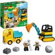 LEGO® 10931 DUPLO Le Camion Et La Pelleteuse, Engin de chantier Jouet Pour Les Enfants De 2 ans et +-0
