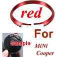 Clé Anneau Aluminium Télécommande Pour Mini Cooper JCW R55 R56 R57 R58 R59 R60 Rouge-0