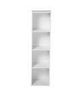 COMPO Meuble de rangement 4 cases en colonne - Blanc - H123 cm