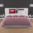 Parure housse de couette en coton 57 fils 240x220 cm PASSION rouge, par Soleil d'ocre