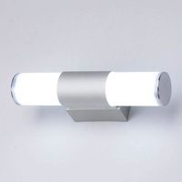 Lampe de lavabo LED en acier inoxydable - applications murales de toilettes - miroirs, toilettes - blanc froid 25 cm