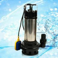 Pompe eau sale pompe submersible 1500W 36000l/h protection eau inox + flotteur