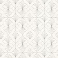 Papier Peint Ventilateur Géométrique Art Moderne Art Déco Blanc - Argent Rasch 620931