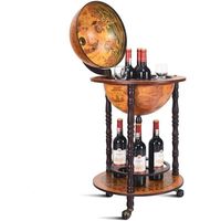 Bar Globe Terrestre Casier à Vin Minibar Etagère En Bois Bar Roulant Avec Etagere Vintage Retro 70x45x89cm Marron Cw2087 Maison Chic 85418769