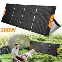 Izrielar 200W Panneau Solaire Pliable Chargeur de Sac Solaire Centrale de Batterie Portable pour Camping et Voyage