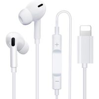 Leytn® Écouteurs intra-auriculaires pour iPhone Écouteurs Filaires Apple avec Microphone Compatible avec iPhone 13/12Pro/11/XS/XR/SE