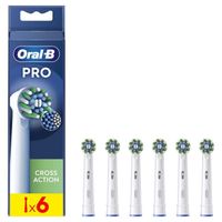 Brossette ORAL-B - Cross Action - pour brosse à dent électrique - pack de 6