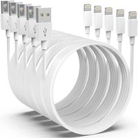 Chargeur pour iPhone 12 / 12 mini / 12 Pro / 12 Pro Max Cable USB Data Synchro Blanc 1m [Lot de 5]