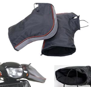 Gants De Moto Chauffants Hiver - Imperméables, épais En Polaire, Avec Manchons De Guidon Intégrés - Pour Moto, Scooter, Vélo (taille Unique)