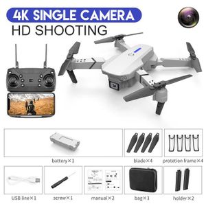 DRONE Sac blanc 4K 1B - Drones avec caméra HD grand angl