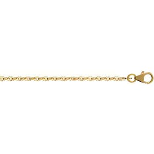 Bracelet Plaqué Or Maille Forçat 0.8mm Avec Cœur Zirconium Serti 6mm - Neuf Avec étiquettes