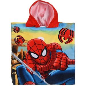SORTIE DE BAIN poncho spiderman avec capuche
