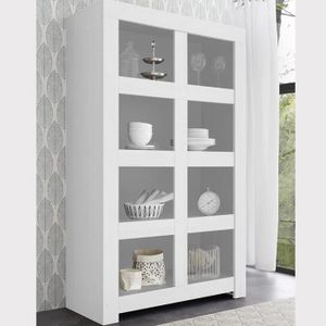 Meuble Bibliotheque Blanc Laque Achat Vente Pas Cher