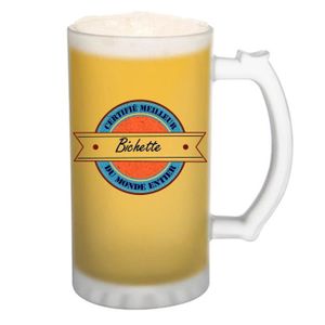 Verre à bière - Cidre Chope de bière Certifié Meilleur Bichette du Monde