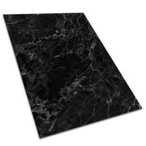 TAPIS D’EXTÉRIEUR Tapis d'extérieur en vinyle noir - Decormat - 120x180cm - Résistant aux taches, UV et abrasion