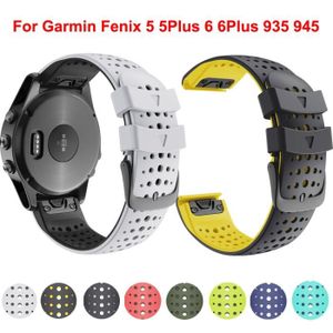 Acheter Bracelet en Silicone bicolore pour Garmin Fenix ​​6 6X Pro/Fenix  ​​3 5 5X, bracelet de montre à dégagement rapide, facile à installer, pour  Garmin Forerunner 945 935
