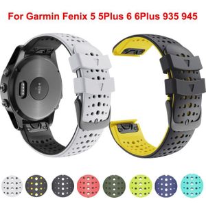 Montre connectée GENERIQUE Bracelet en silicone sport élégant avec boucle  pour Garmin Fenix 6 Pro 22mm - Blanc/Noir