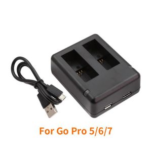 COQUE - HOUSSE - ÉTUI Coque - housse - étui,chargeur de batterie Portable à double Port,pour Go Pro Hero 9 8 7 6 5 caméra noire avec - for Gopro 5 6 7
