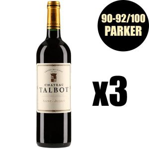 VIN ROUGE X3 Château Talbot 2016 75 cl AOC Saint-Julien Vin 