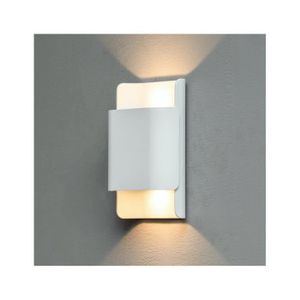 APPLIQUE EXTÉRIEURE Petite applique carré double éclairage LED blanche IP54 - Laila