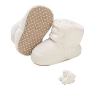 BABIES Chaussures Premier Pas Antidérapantes pour Bébés à Semelle Souple - Blanc - Bébé Garçons Filles - Taille S/M/L