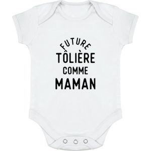 BODY body bébé | Cadeau imprimé en France | 100% coton | Future tôlière comme maman