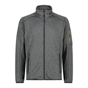 POLAIRE DE SPORT Sweat polaire CMP - antracite-moss - Homme - Montagne - Ski - Manches longues