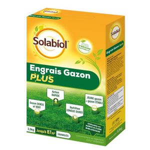 ENGRAIS Engrais Gazon Plus - SOLABIOL - SOGAZPLUS35 - Nutrition longue durée Gazon dense et vert - Action rapide