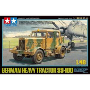VOITURE À CONSTRUIRE Maquette German Heavy Tractor SS-100 - TAMIYA 32593 - 1/48 - Véhicule de traction pour charges lourdes