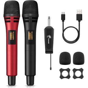 MICROPHONE - ACCESSOIRE Micro Karaoke Sans Fil, Uhf Microphone Dynamique C