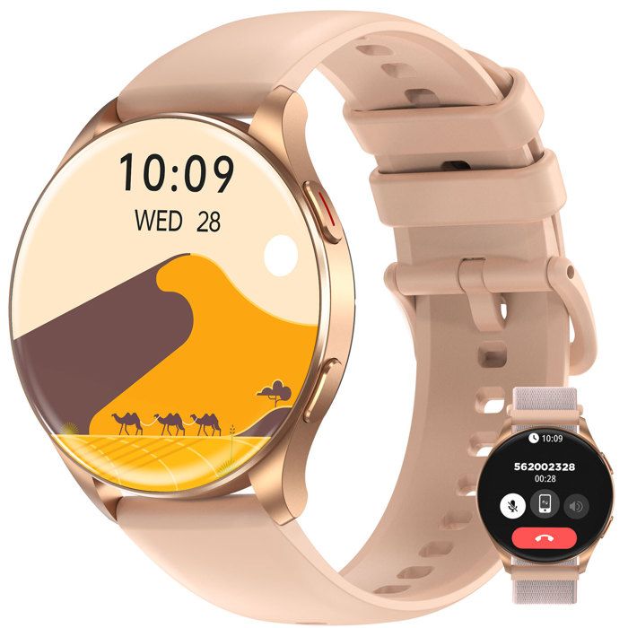 Montre Connectée Femme, Smartwatch Compatible Samsung Huawei Xiaomi Android  iOS Podometre Montre Sport Cardiofrequencemetre A224 - Cdiscount Téléphonie