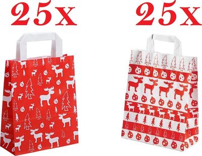 Lot De 24 Sacs Cadeaux De Noël Avec Papier De Soie, Sacs à