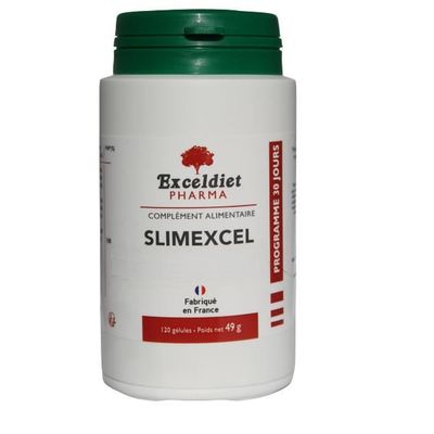 Amincissement lors d'un régime Minceur | Draineur + Coupe faim | Brule graisse Extra Concentré | Slimexcel | 120 Gélules végétales