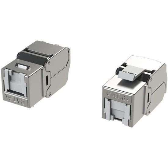 RJ45 Connectors Cat6A(2 Pack)Shielded Keystone Jack Metal DieCast