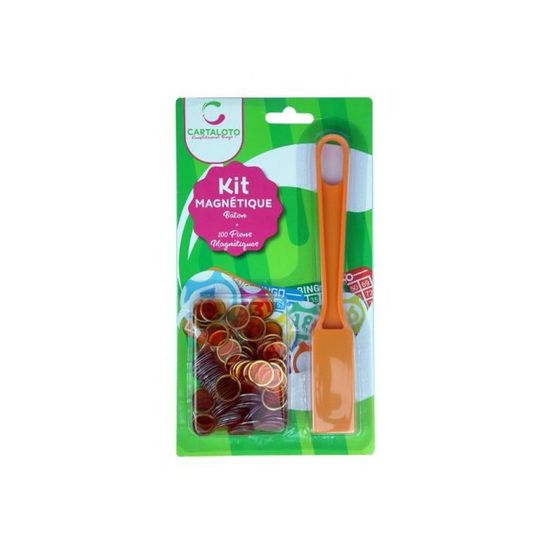 Boîte Magnétique Bingo Rose Avec 100 Pions – 2 En 1 – Rangement Et Ramassage – 300 Pions Max