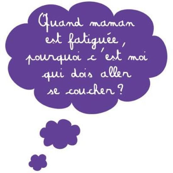 Sticker Nuage Citation Pour Chambre De Bebe E 70 X 63 Cm Violet Cdiscount Maison