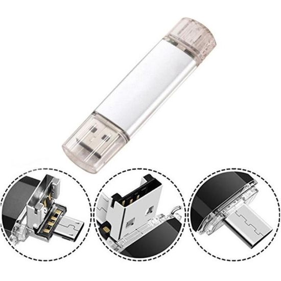 Clef USB 8Go 2 en 1 pour XIAOMI Redmi 9C Smartphone & PC Micro