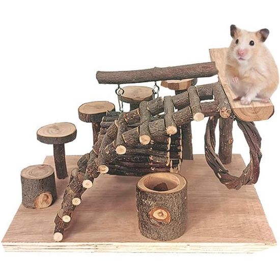 TD® Grand jouet de hamster mammouth en bois pour enfants jouet multifo –
