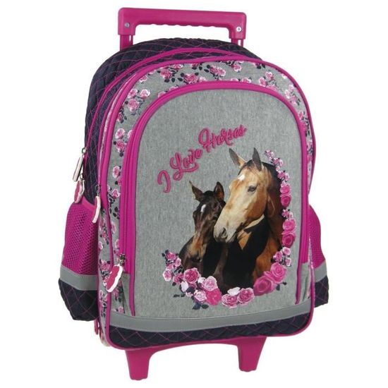 Cartable cheval a roulette clearance