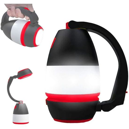 Lampe De Camping LED Portable – 10 X 4 Cm, Crochet Amovible, 3 Modes, Idéale Rando Et Tente