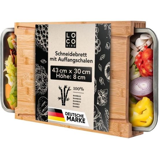Set De 6 Planches à Découper Loco Bird - 22x14cm - Plastique Sans BPA - Lave-Vaisselle Safe