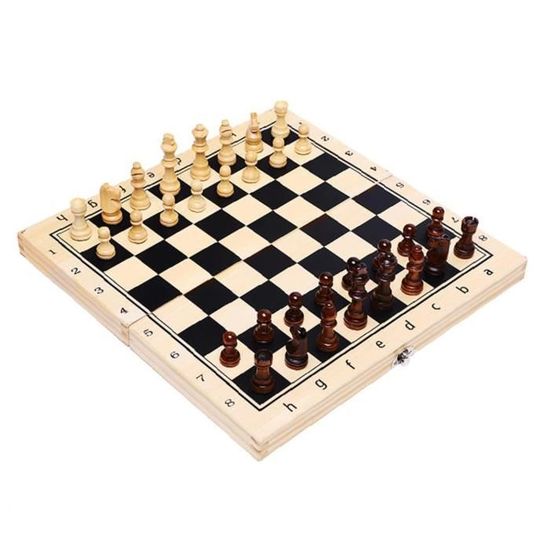 Boîte Plateaux de Jeux Échecs et Nain Jaune, Artisanat d'art