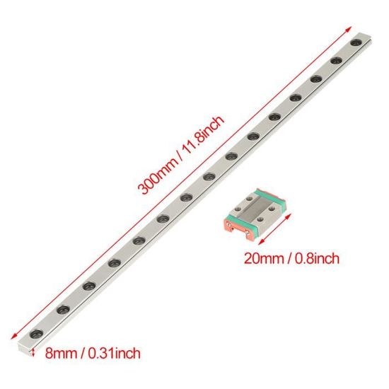 Bloc Coulissant MGN9H KGTCN - Palier Linéaire Haute Précision Pour Rails MGN9 | CNC, Imprimante 3D - 9