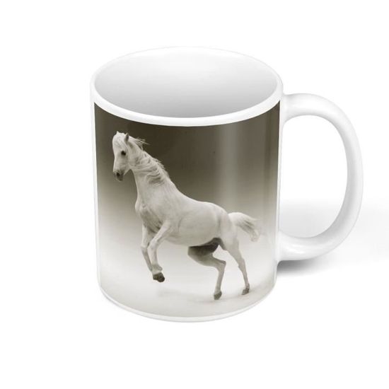 Statuette cheval blanc en céramique 14 cm Vintage | €24
