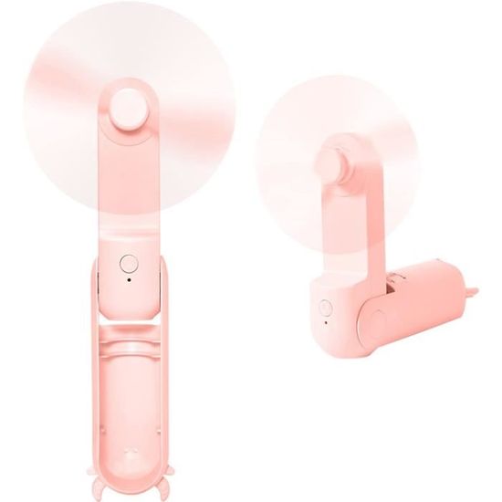 Mini Ventilateur Portable Pliable, Rechargeable Par USB, 5 Vitesses Affichage Numerique Ideal Pour Les Voyages Et Camping Vert 96703266