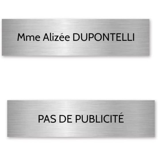 Autocollant Stop Pub Alu Brossé Pour Boîte Aux Lettres – Lot De 24